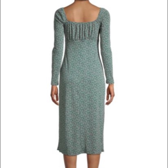 NWT Lush Floral Long Sleeve Midi Dress - Picture 2 of 5